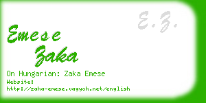 emese zaka business card